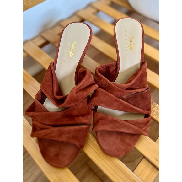 Lord & Taylor Suede Mule Heels - Picture 6 of 9